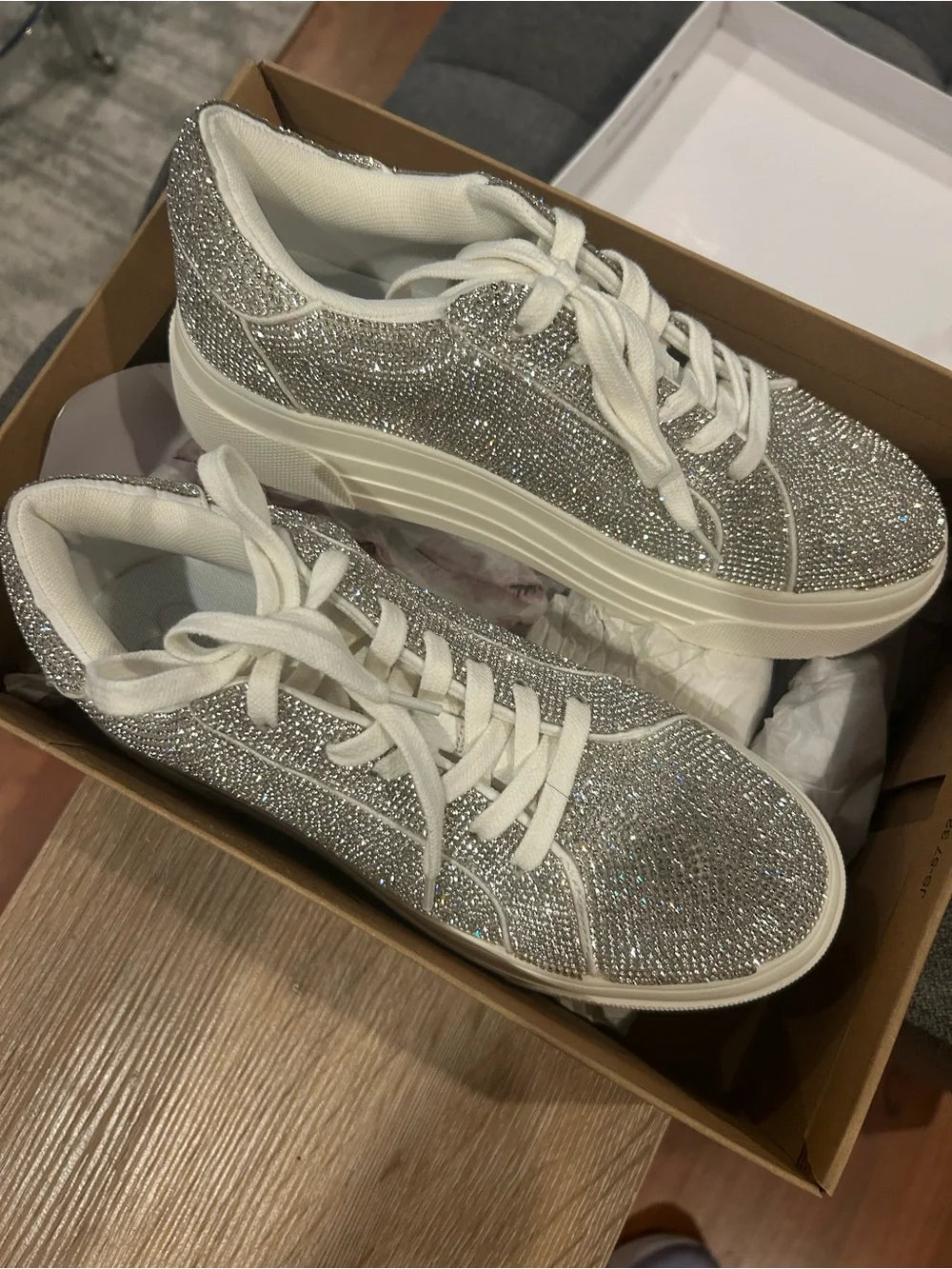 NWT Jessica Simpson Platform Sneakers - Sequined Women’s Shoes - size 8